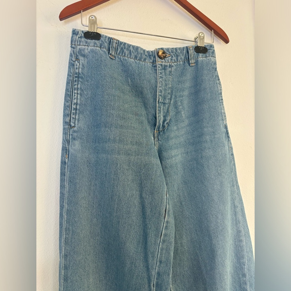 ZARA MEDIUM WASH STRAIGHT LEG JEANS SZ US 4 - Picture 3 of 10